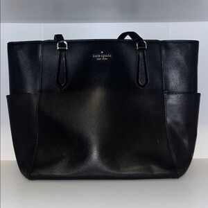 Kate Spade Black Leather Tote Bag